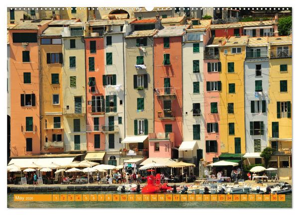 Produktbild: Colourful Postcards from Cinque Terre (High Quality Premium Wall Calendar 2026 DIN A2 landscape),CALVENDO 12 Month Wall Calendar