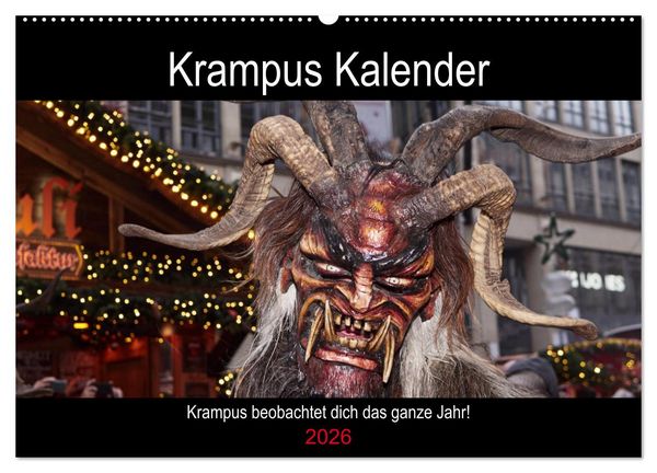 Produktbild: Krampus Kalender 2026 (Wandkalender 2026 DIN A2 quer), CALVENDO Monatskalender