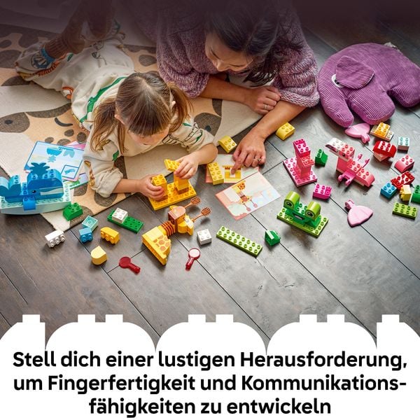 Produktbild: LEGO DUPLO 10472 Wir Bauen Tiere, Lernspielzeug zur Verbesserung der Fingerfertigkeit