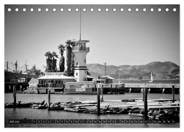 Produktbild: SAN FRANCISCO Monochrome Ansichten (Tischkalender 2026 DIN A5 quer), CALVENDO Monatskalender