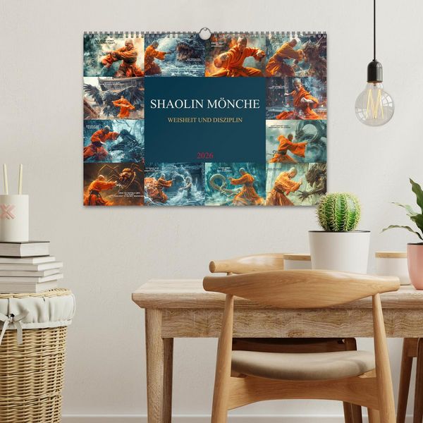 Produktbild: Shaolin M&ouml;nche - Weisheit und Disziplin (Wandkalender 2026 DIN A3 quer), CALVENDO Monatskalender