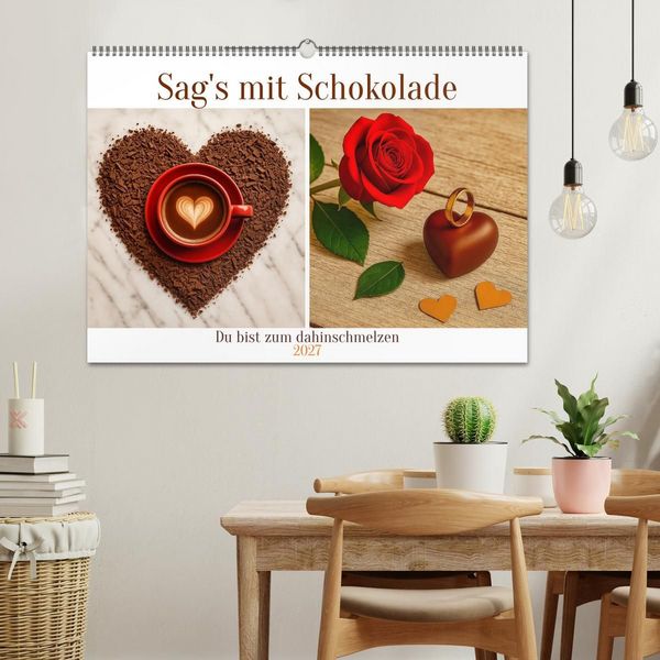 Produktbild: Sag's mit Schokolade (Wandkalender 2027 DIN A2 quer), CALVENDO Monatskalender