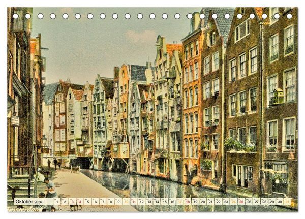 Produktbild: Amsterdam um 1900 (Tischkalender 2026 DIN A5 quer), CALVENDO Monatskalender