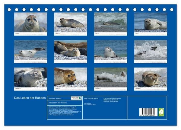 Produktbild: Das Leben der Robben (Tischkalender 2027 DIN A5 quer), CALVENDO Monatskalender