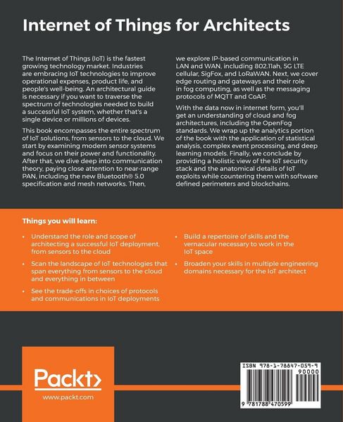Produktbild: Internet of Things for Architects