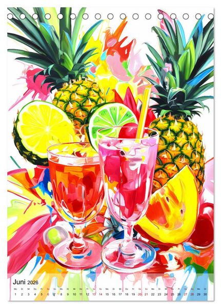 Produktbild: Abstrakte Cocktail-Palette! (Tischkalender 2026 DIN A5 hoch), CALVENDO Monatskalender