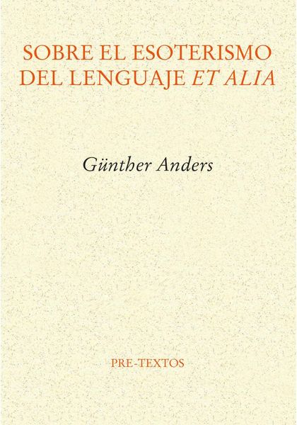 Produktbild: Sobre el esoterismo del lenguaje et al&iacute;a