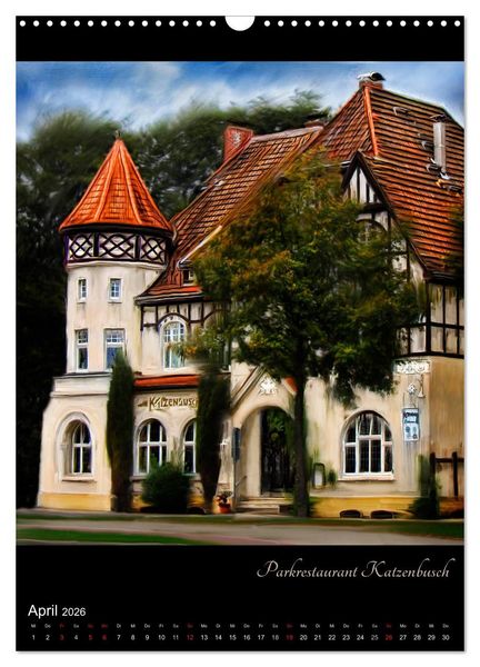 Produktbild: Herten - Digital gemalt (Wandkalender 2026 DIN A3 hoch), CALVENDO Monatskalender