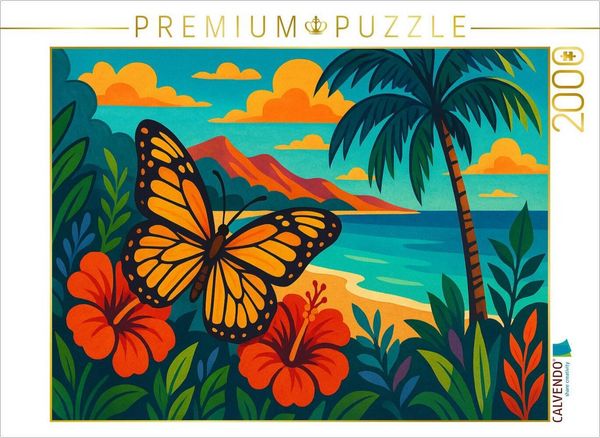 CALVENDO Puzzle Wo der Schmetterling den Sommer küsst | 2000 Teile Lege-Größe 90x67cm Foto-Puzzle für glückliche Stunden