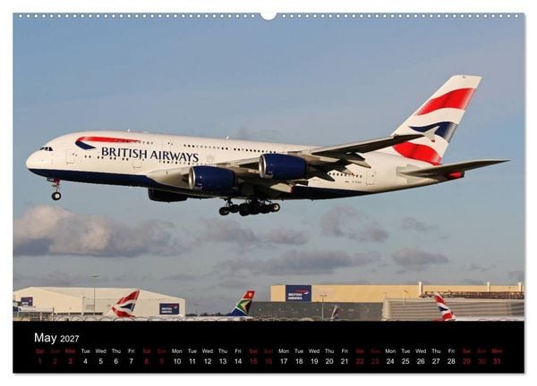 Produktbild: A380 SuperJumbo (High Quality Premium Wall Calendar 2027 DIN A2 landscape),CALVENDO 12 Month Wall Calendar