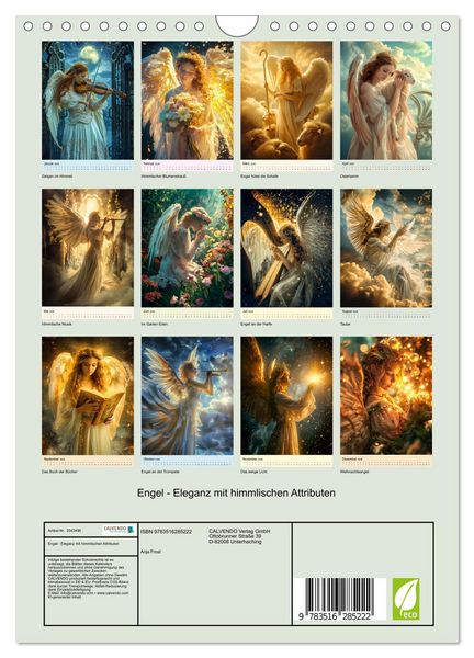 Produktbild: Engel - Eleganz mit himmlischen Attributen (Wandkalender 2026 DIN A4 hoch), CALVENDO Monatskalender