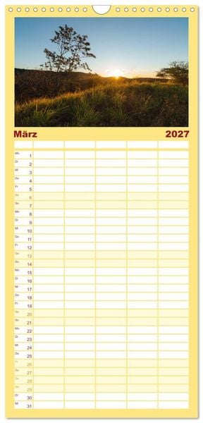 Produktbild: Familienplaner 2027 - El Salvador - Unber&uuml;hrte und wundersch&ouml;ne Natur. mit 5 Spalten (Wandkalender, 21 x 45 cm) CALVENDO