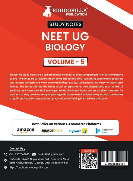 Produktbild: NEET UG Biology Class XI & XII (Vol 5) Topic-wise Notes | A Complete Preparation Study Notes with Solved MCQs