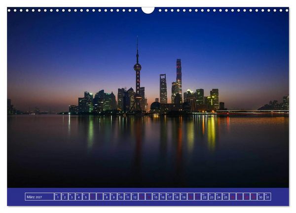 Produktbild: Metropolen - Asiens sch&ouml;nste St&auml;dte bei Nacht (Wandkalender 2027 DIN A3 quer), CALVENDO Monatskalender