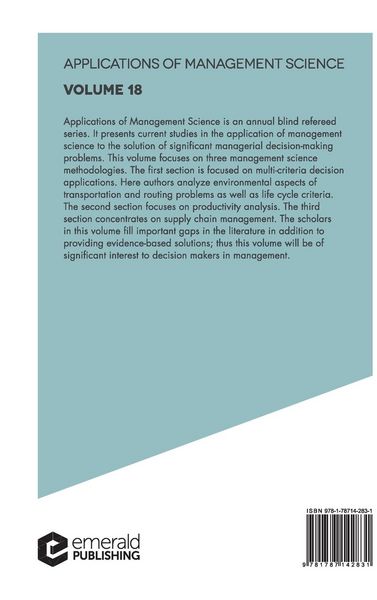 Produktbild: Applications of Management Science