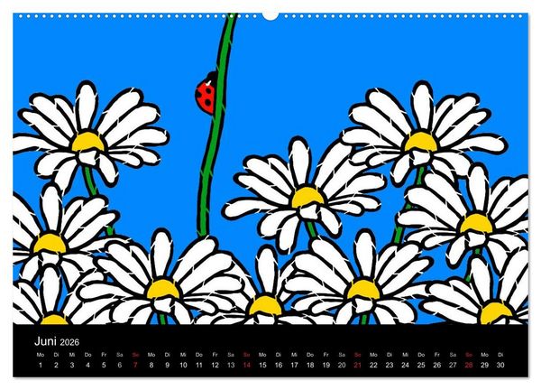 Produktbild: Humorvolle PopArt - Kunstkalender von Claudia Elsner (Wandkalender 2026 DIN A2 quer), CALVENDO Monatskalender