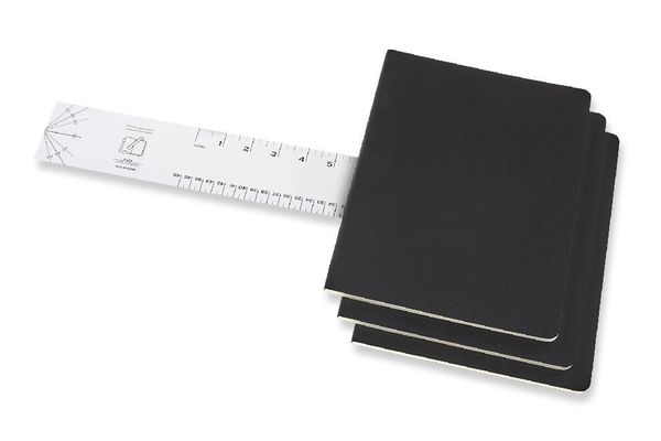 Produktbild: Moleskine Cahier XL, 3er Set, Punktraster, Kartoneinband, Schwarz