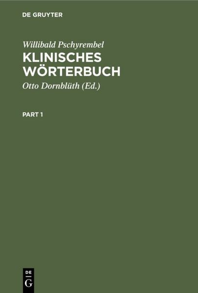 Produktbild: Klinisches W&ouml;rterbuch