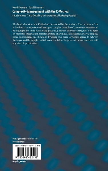 Produktbild: Complexity Management with the K-Method
