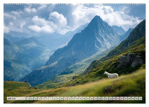 Produktbild: Die Sprache der Gipfel (hochwertiger Premium Wandkalender 2026 DIN A2 quer), Kunstdruck in Hochglanz