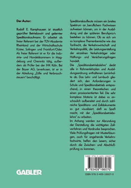 Produktbild: Speditionsbetriebslehre