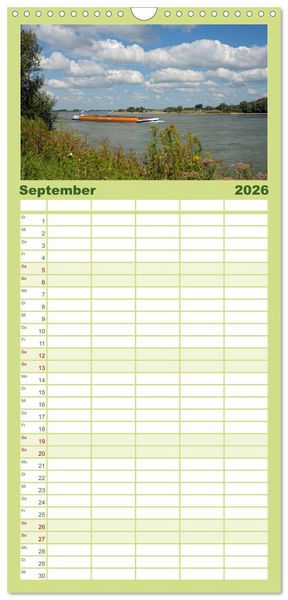 Produktbild: Familienplaner 2026 - Der Niederrhein im Wandel der Jahreszeiten mit 5 Spalten (Wandkalender, 21 x 45 cm) CALVENDO