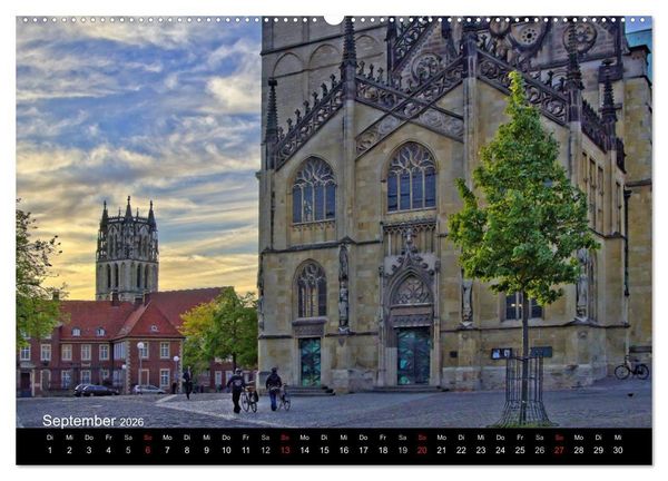 Produktbild: M&uuml;nster - Geschichten aus verschiedenen Jahrhunderten (hochwertiger Premium Wandkalender 2026 DIN A2 quer), Kunstdruck in Hochglanz