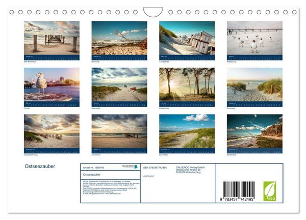 Produktbild: Ostseezauber (Wandkalender 2026 DIN A4 quer), CALVENDO Monatskalender