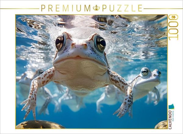 Produktbild: CALVENDO Puzzle Der Froschk&ouml;nig | 1000 Teile Lege-Gr&ouml;&szlig;e 64x48cm Foto-Puzzle f&uuml;r gl&uuml;ckliche Stunden