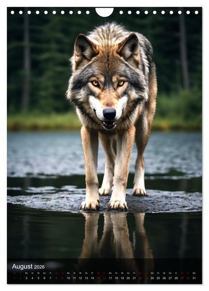 Produktbild: Der Wolf - Sehnsucht Freiheit Kraft (Wandkalender 2026 DIN A4 hoch), CALVENDO Monatskalender