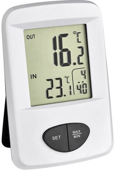 Produktbild: TFA Dostmann Base Funk-Thermometer Wei&szlig;
