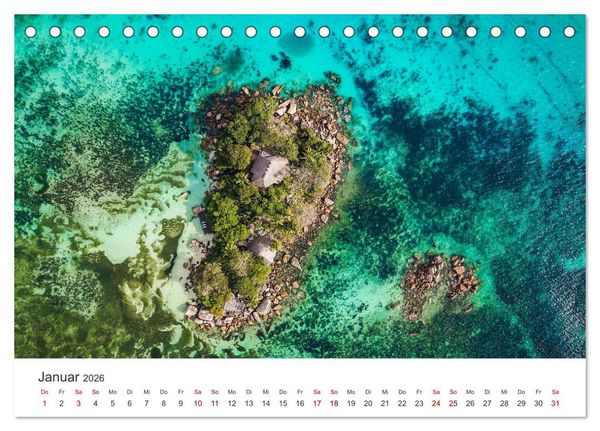 Produktbild: In Gedanken auf den Seychellen (Tischkalender 2026 DIN A5 quer), CALVENDO Monatskalender