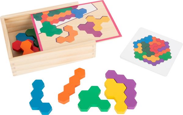 Produktbild: Lernspiel Holzpuzzle Hexagon