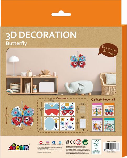 Produktbild: AVENIR - 3D Dekoration Schmetterling