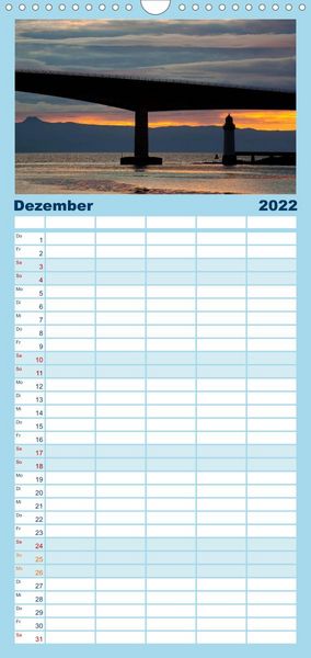 Produktbild: Familienplaner Schottland - Wildes Land im Norden (Wandkalender 2022 , 21 cm x 45 cm, hoch)