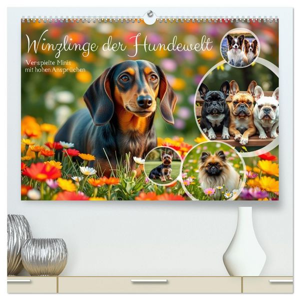 Produktbild: Winzlinge der Hundewelt (hochwertiger Premium Wandkalender 2026 DIN A2 quer), Kunstdruck in Hochglanz