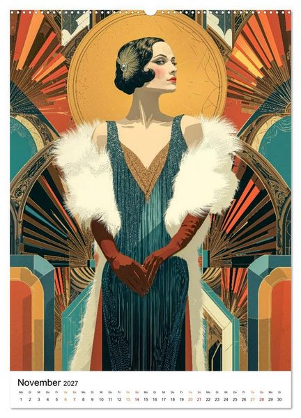 Produktbild: Art Deco - Glamour, Geometrie und Goldstaub (Wandkalender 2027 DIN A2 hoch), CALVENDO Monatskalender