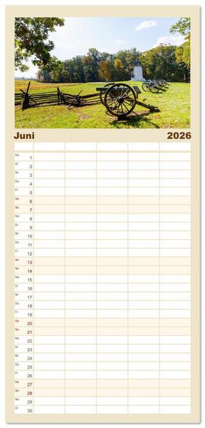 Produktbild: Familienplaner 2026 - USA Ostk&uuml;ste. Von den Blue Ridge Mountains bis zur Chesapeake Bay mit 5 Spalten (Wandkalender, 21 x 45 cm) CALVENDO