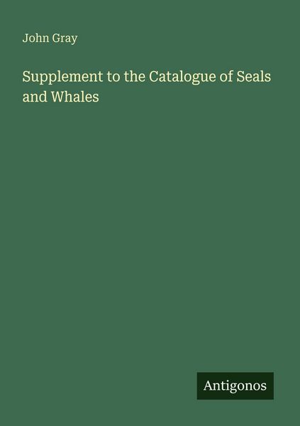 Produktbild: Supplement to the Catalogue of Seals and Whales