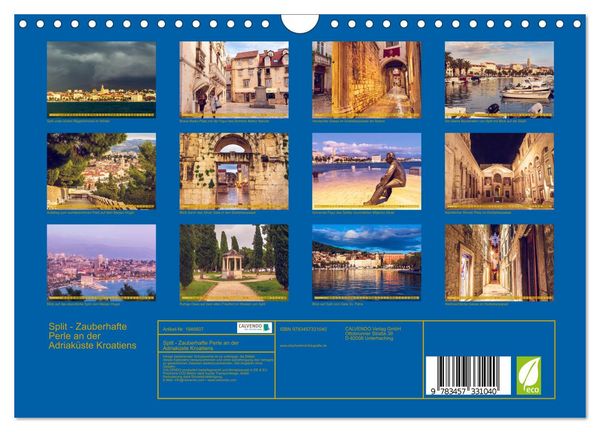 Produktbild: Split - Zauberhafte Perle an der Adriak&uuml;ste Kroatiens (Wandkalender 2026 DIN A4 quer), CALVENDO Monatskalender