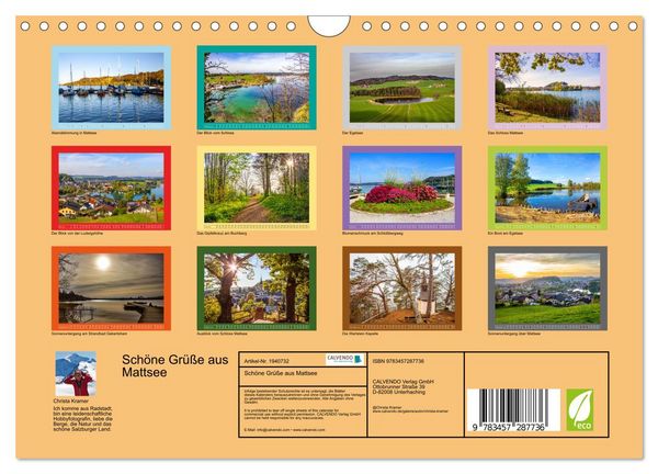 Produktbild: Sch&ouml;ne Gr&uuml;&szlig;e aus Mattsee (Wandkalender 2026 DIN A4 quer), CALVENDO Monatskalender