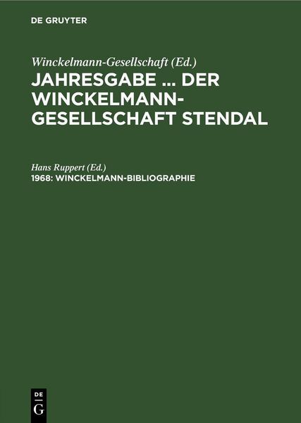 Produktbild: Winckelmann-Bibliographie