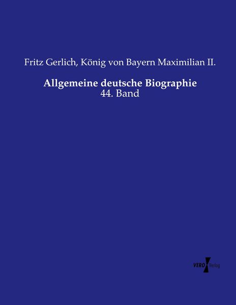 Produktbild: Allgemeine deutsche Biographie