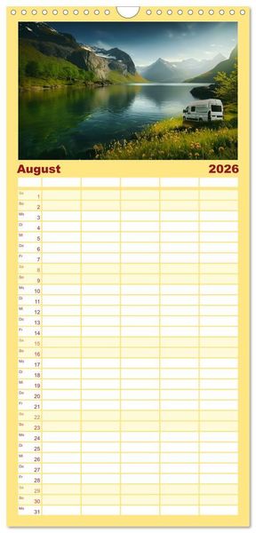 Produktbild: Familienplaner 2026 - Der Ruf des Nordens mit 5 Spalten (Wandkalender, 21 x 45 cm) CALVENDO
