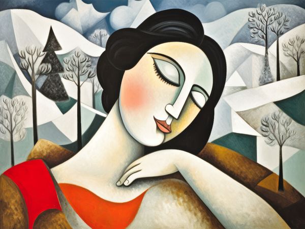Produktbild: CALVENDO Puzzle Die Tr&auml;umende im Winter | 1000 Teile Lege-Gr&ouml;&szlig;e 64x48cm Foto-Puzzle f&uuml;r gl&uuml;ckliche Stunden
