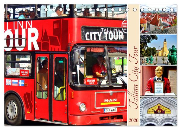 Produktbild: Tallinn City Tour (Tischkalender 2026 DIN A5 quer), CALVENDO Monatskalender