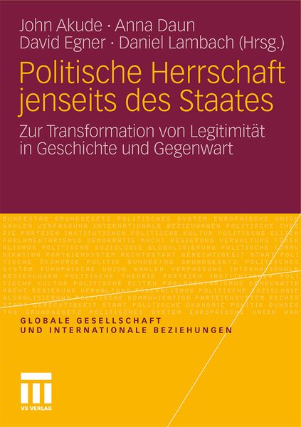 Produktbild: Politische Herrschaft jenseits des Staates