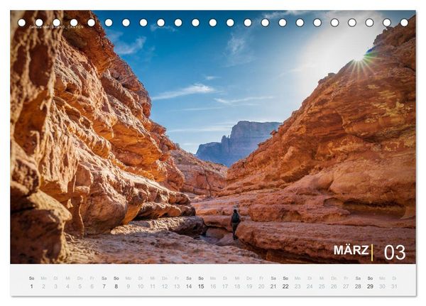 Produktbild: Wunderbare Wanderungen im S&uuml;dwesten der USA (Tischkalender 2026 DIN A5 quer), CALVENDO Monatskalender