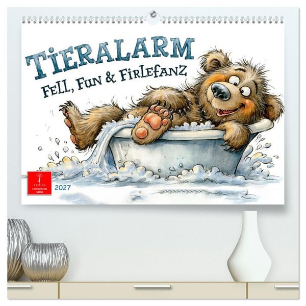 Produktbild: Tieralarm - Fell, Fun & Firlefanz (hochwertiger Premium Wandkalender 2027 DIN A2 quer), Kunstdruck in Hochglanz