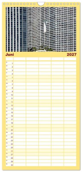 Produktbild: Familienplaner 2027 - Miami und Miami Beach mit 5 Spalten (Wandkalender, 21 x 45 cm) CALVENDO